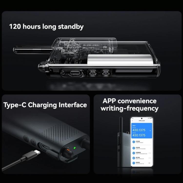 Original Xiaomi Walkie Talkie 3 Chat Version Support 1-5km Intercom Distance, APP Writing Frequency