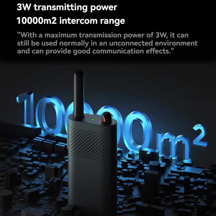 Original Xiaomi Walkie Talkie 3 Chat Version Support 1-5km Intercom Distance, APP Writing Frequency