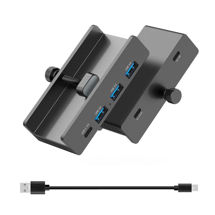 HCL-3A1C-Pro Aluminum Alloy 3xUSB and Type-C Clamp Hub