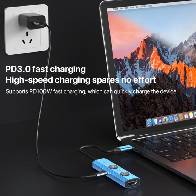 YCE V297 7 in 1 USB-C / Type-C HUB Adapter AI Docking Station Support 4K Output