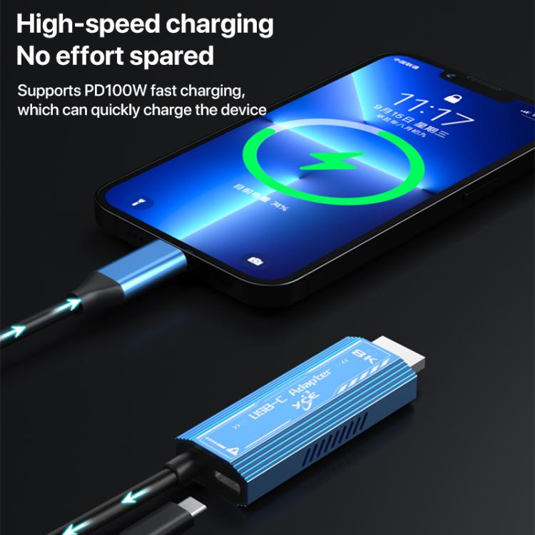 YCE-V286A Type-C to HDMI2.1 8K Adapter Cable