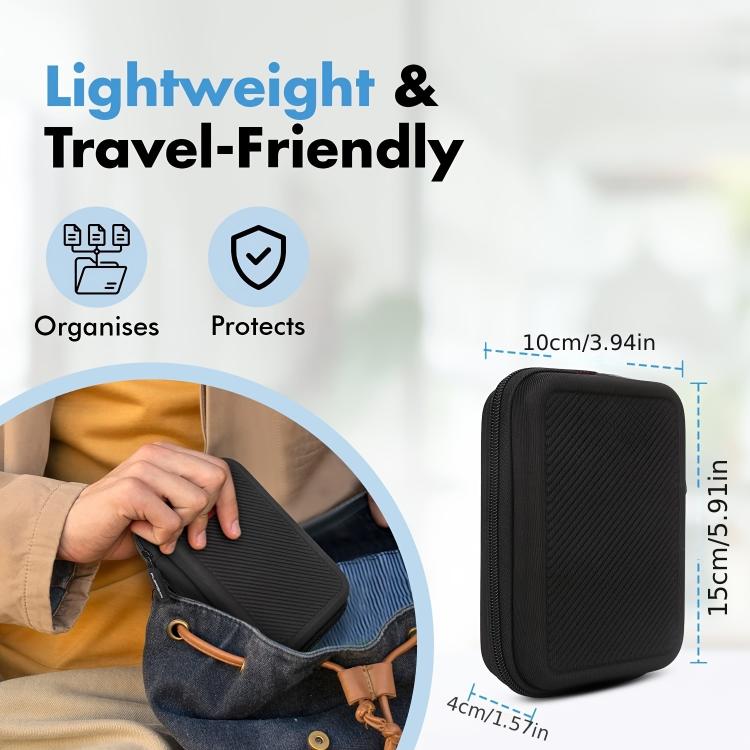Mobile Hard Drive Data Cable Storage Bag Portable EVA Storage Box