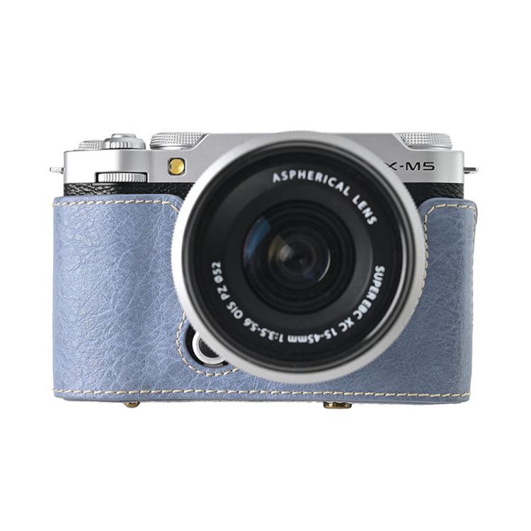 Retro Litchi Texture Leather Full Body Camera Case Bag with Strap