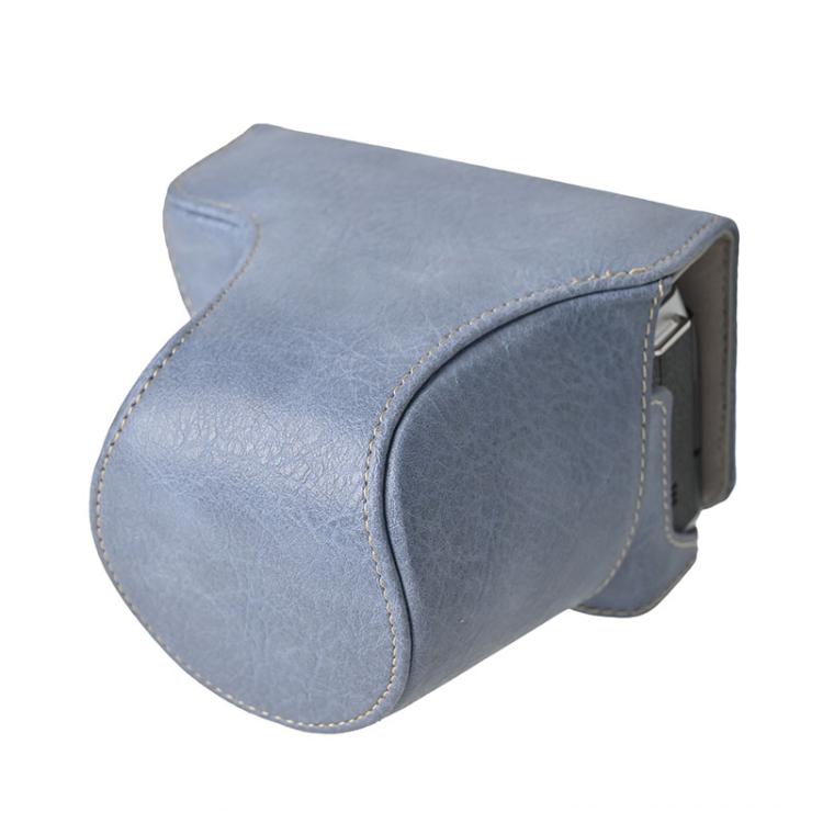 Retro Litchi Texture Leather Full Body Camera Case Bag with Strap