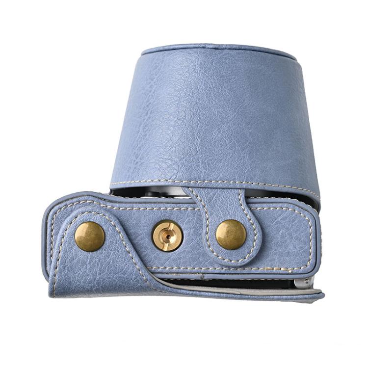 Retro Litchi Texture Leather Full Body Camera Case Bag with Strap