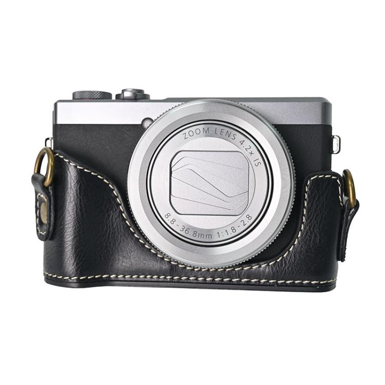 Retro Pull Up Leather Full Body Camera Case Bag with Strap