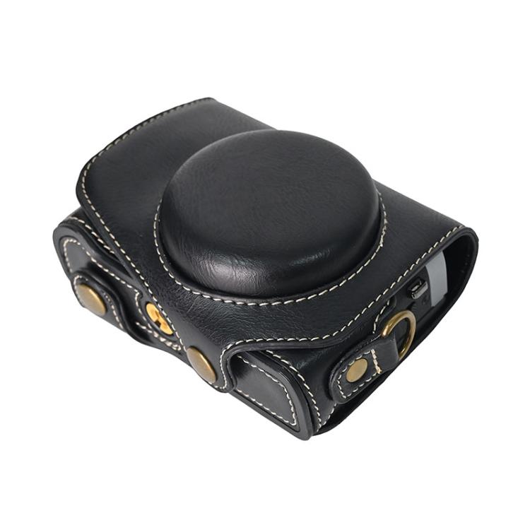 Retro Pull Up Leather Full Body Camera Case Bag with Strap