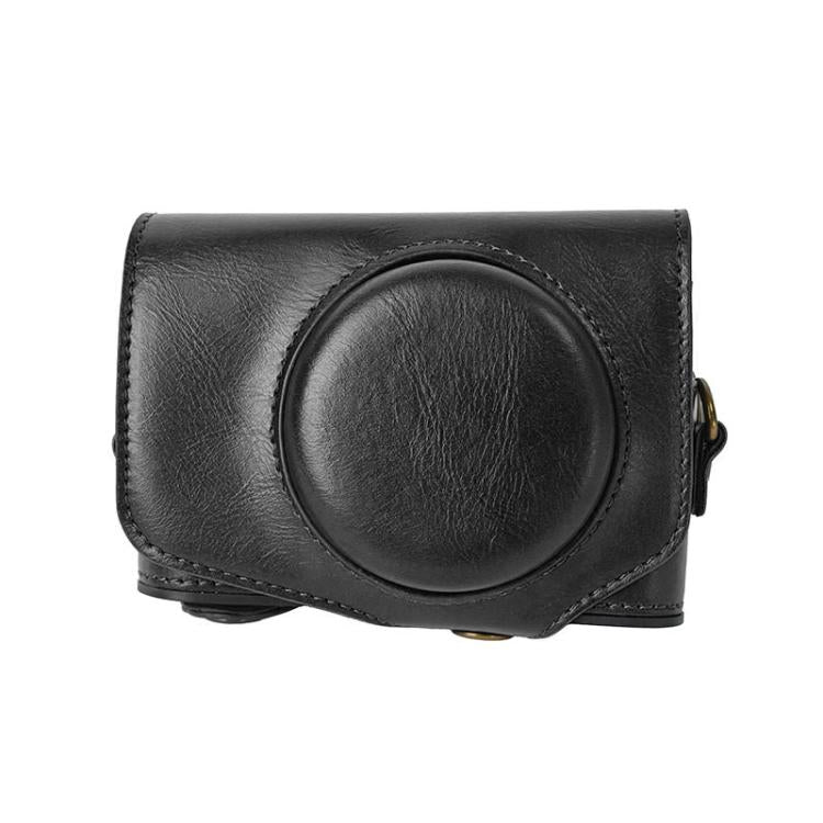 Retro Pull Up Leather Full Body Camera Case Bag with Strap