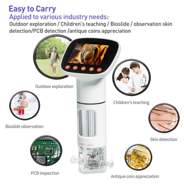 CM3 2.0 inch IPS Screen 1000X Desktop HD Digital Electron Microscope