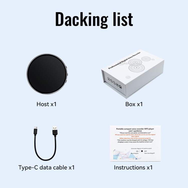 JNN M29A Portable Smart AI Magnetic Recorder Support APP Control