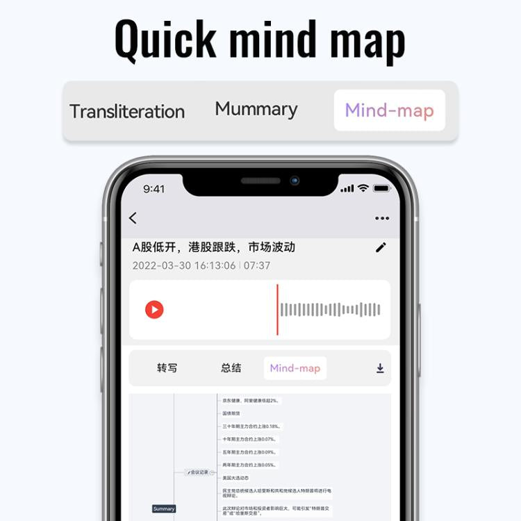 JNN M29A Portable Smart AI Magnetic Recorder Support APP Control