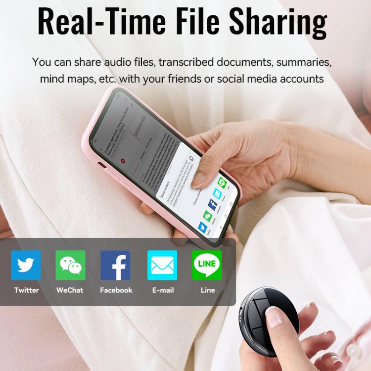 JNN M29A Portable Smart AI Magnetic Recorder Support APP Control