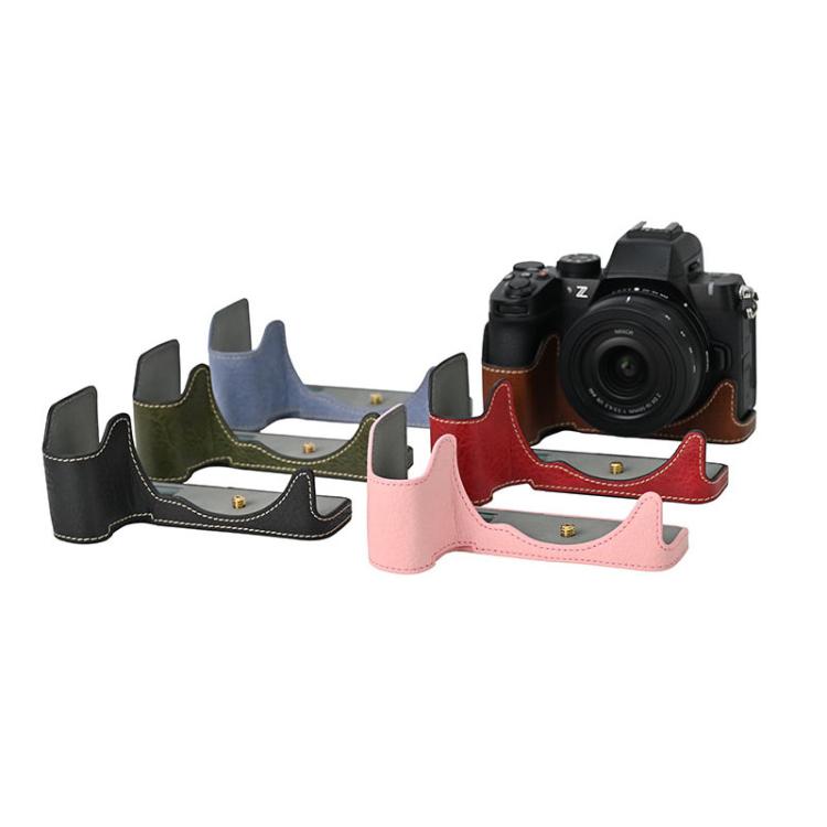 Litchi Texture PU Leather Camera Half Case Base, For Nikon Z50II