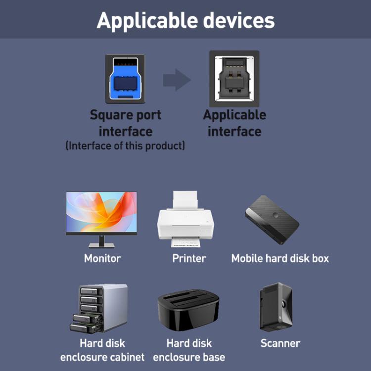 USB-B 3.0 Printer / Mobile Hard Drive / Computer Adapter