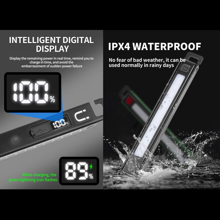 W09 Multifunctional Folding Pen Lamp LED Outdoor Work Flashlight