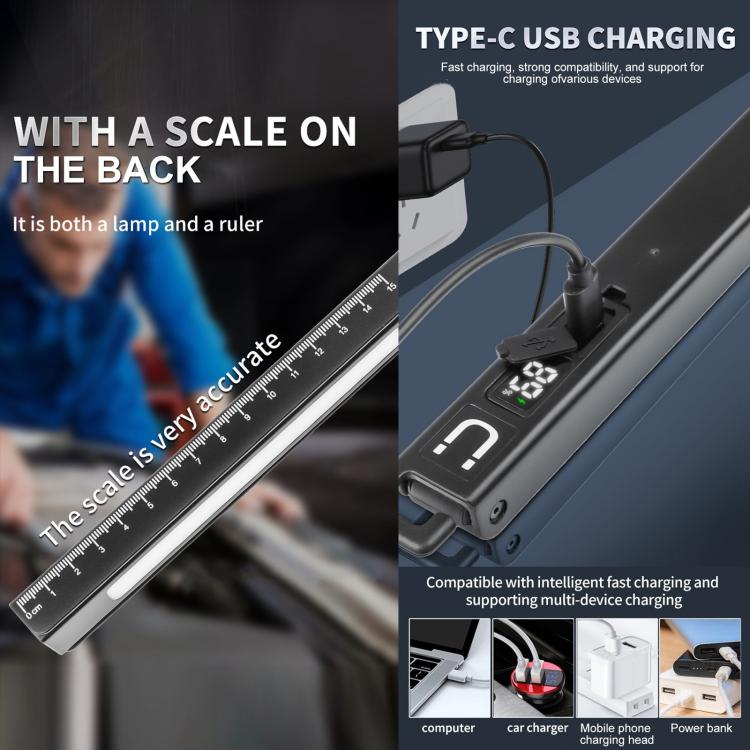 W09 Multifunctional Folding Pen Lamp LED Outdoor Work Flashlight