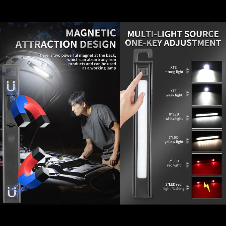 W09 Multifunctional Folding Pen Lamp LED Outdoor Work Flashlight