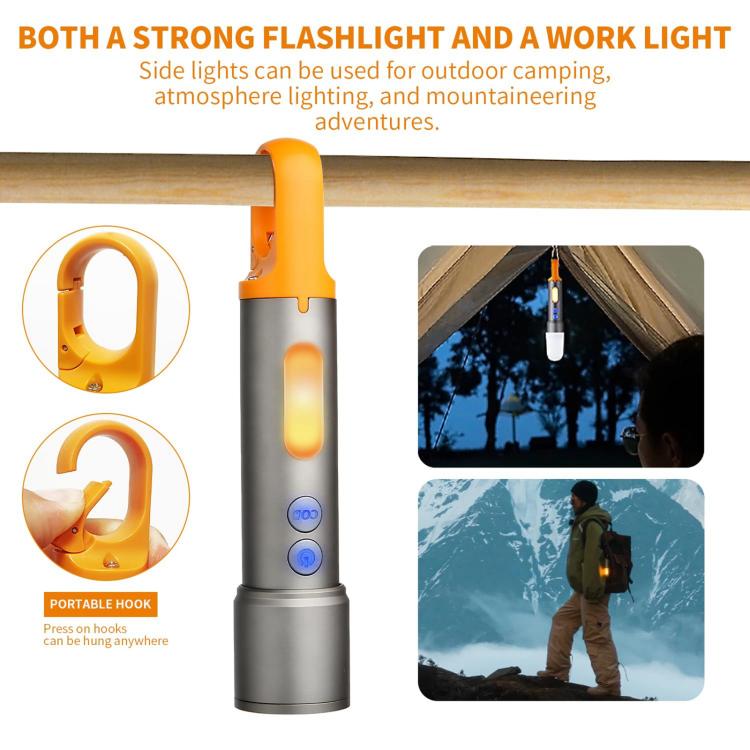X723 Aluminum Alloy Outdoor White Laser Wick Zoom Waterproof Flashlight