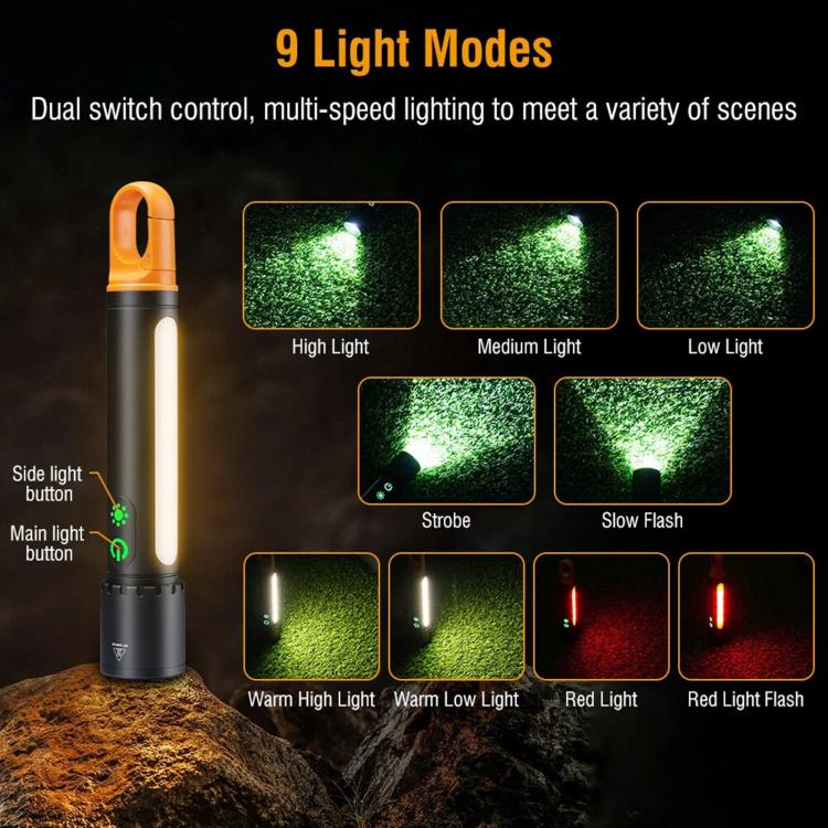 X725 Outdoor White Laser Wick Telescopic Zoom Waterproof Flashlight