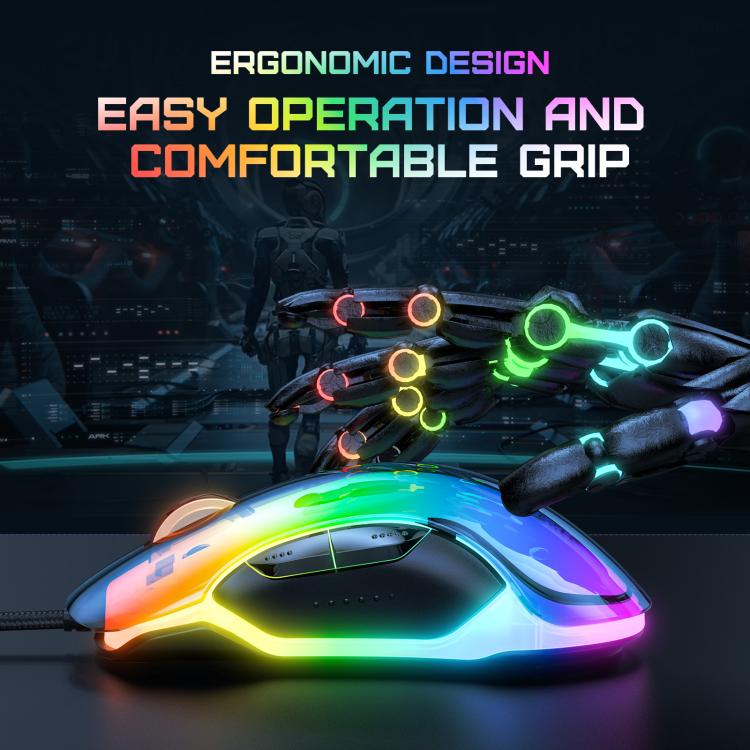 ONIKUMA CW925 12800DPI Colorful RGB E-Sports Gaming Wired Mouse