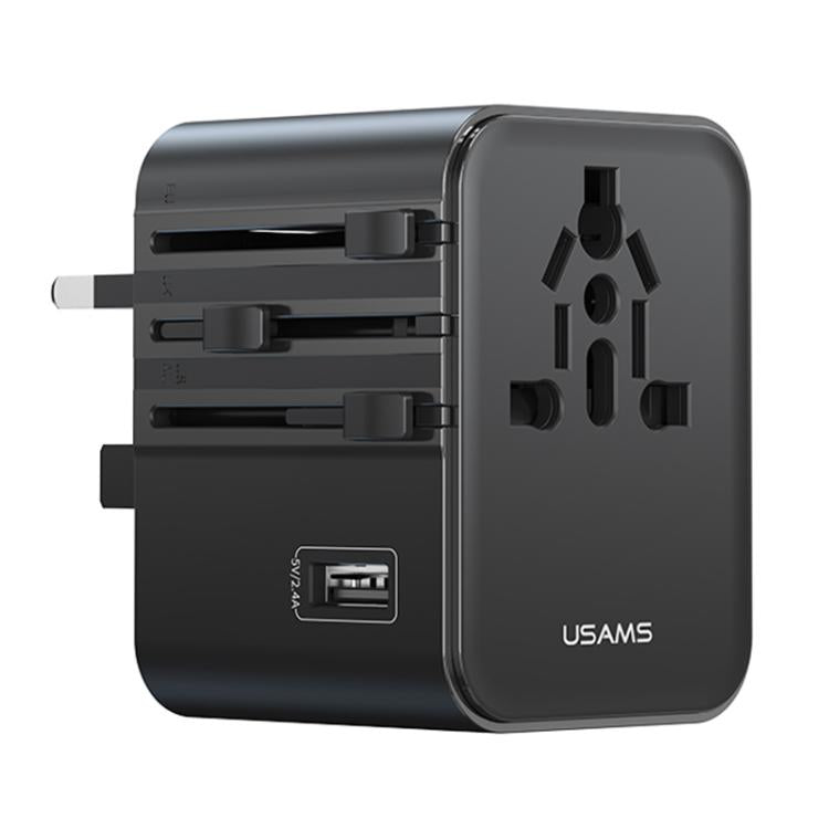 USAMS CC308 17W Dual Type-C and USB-A Ports Universal Travel Charger