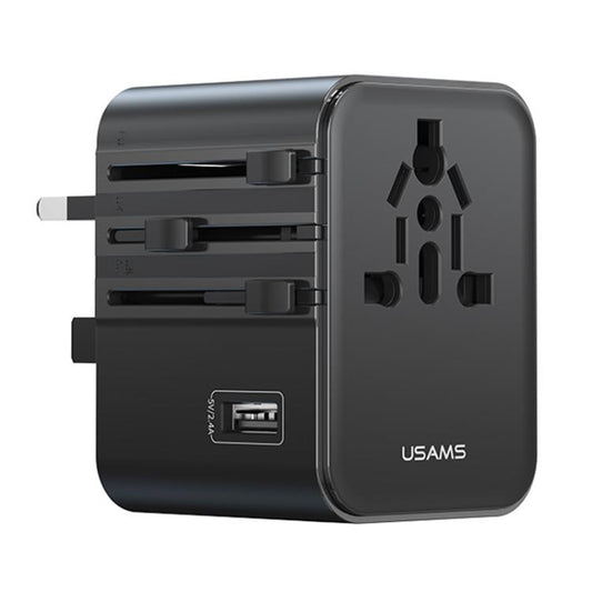 USAMS CC308 17W Dual Type-C and USB-A Ports Universal Travel Charger
