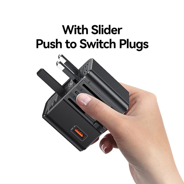 USAMS CC309 25W Dual Type-C and USB-A Ports Universal Travel Charger