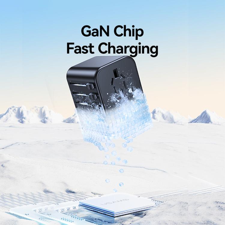 USAMS CC309 25W Dual Type-C and USB-A Ports Universal Travel Charger