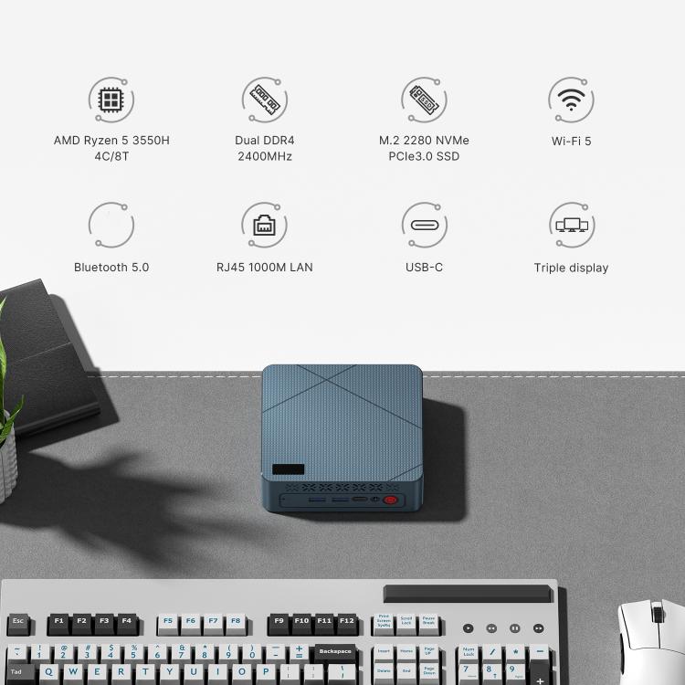 GXMO GN7 Windows 11 Mini PC, AMD Ryzen 5 3550H 4-Core Processor