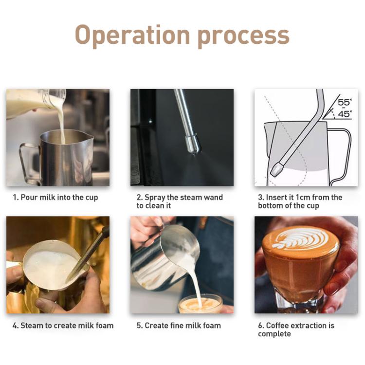 Stainless Steel Milk Frother Coffee Machine Steam Nozzle