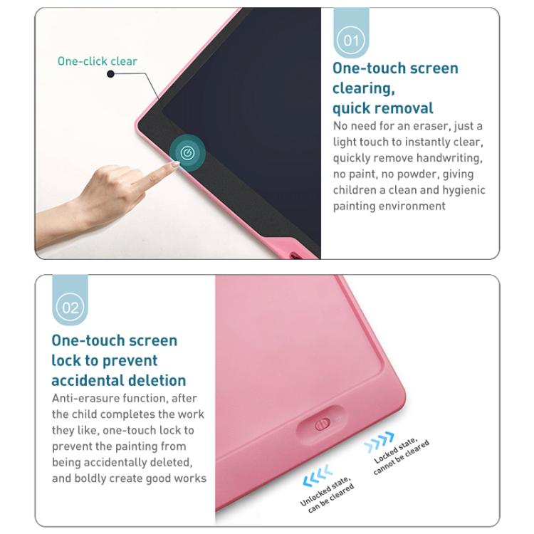 16 inch Rechargeable Children Drawing Board LCD Writing Tablet, Pink / Green Writing, Black / Green Writing, Blue / Green Writing, Pink / Color Writing, Black / Color Writing, Blue / Color Writing