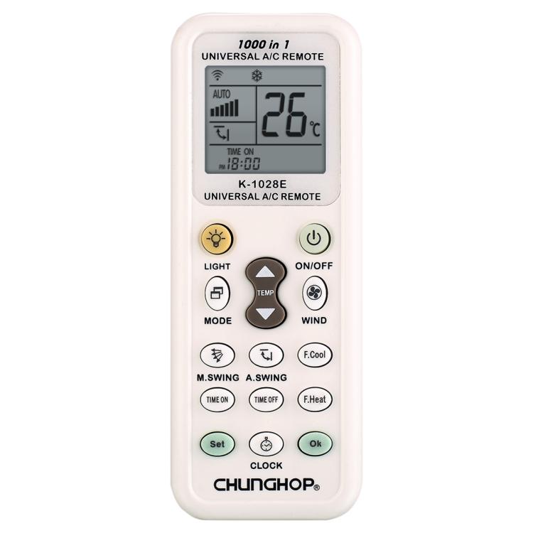 CHUNGHOP K-1028E Universal Air Conditioner Remote Control with Torch