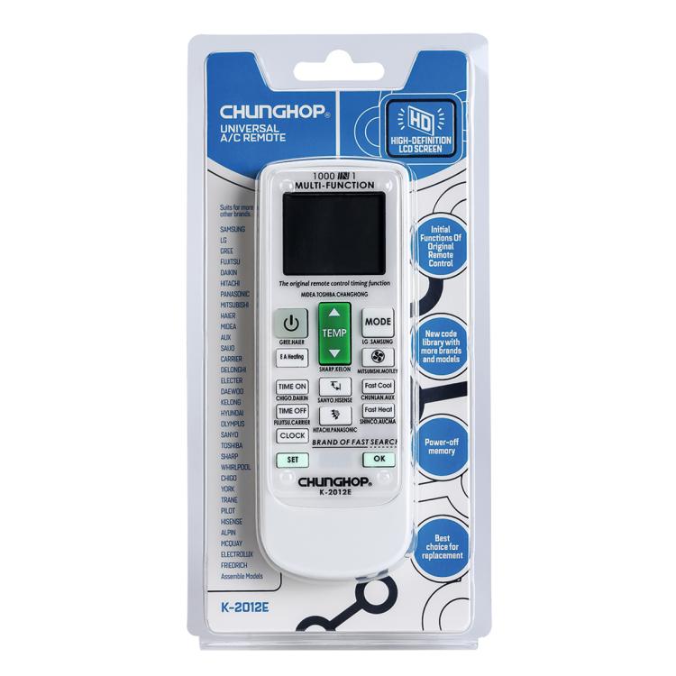 CHUNGHOP K-2012E Universal Air Conditioner Remote Control with Brand Button Pairing Function