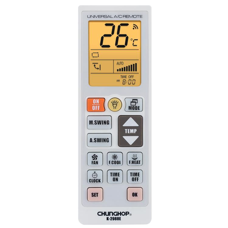 CHUNGHOP K-2988E Universal Air Conditioner Remote Control with Torch and LCD backlight