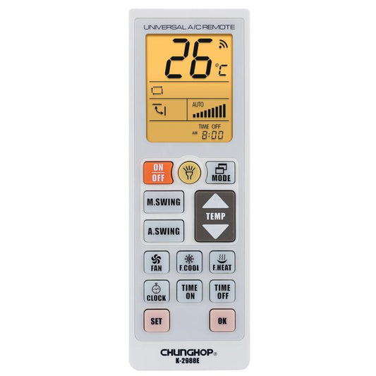 CHUNGHOP K-2988E Universal Air Conditioner Remote Control with Torch and LCD backlight