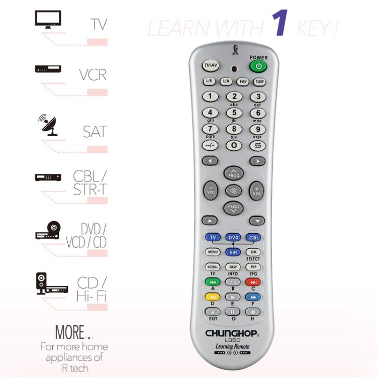 CHUNGHOP L350 Infrared Learning Universal TV Remote Control