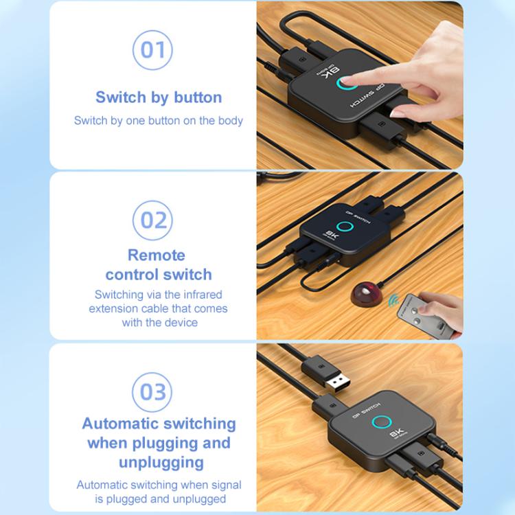FJGEAR FJ-8K201DP 8K 60Hz DP One-way Switch