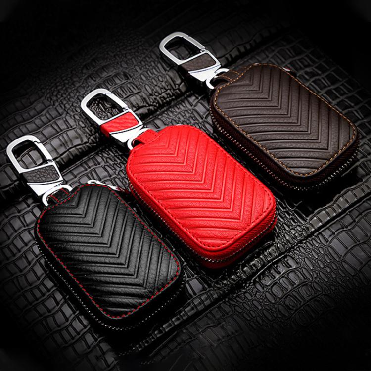 Litchi Grain PU Leather Universal Car Key Case