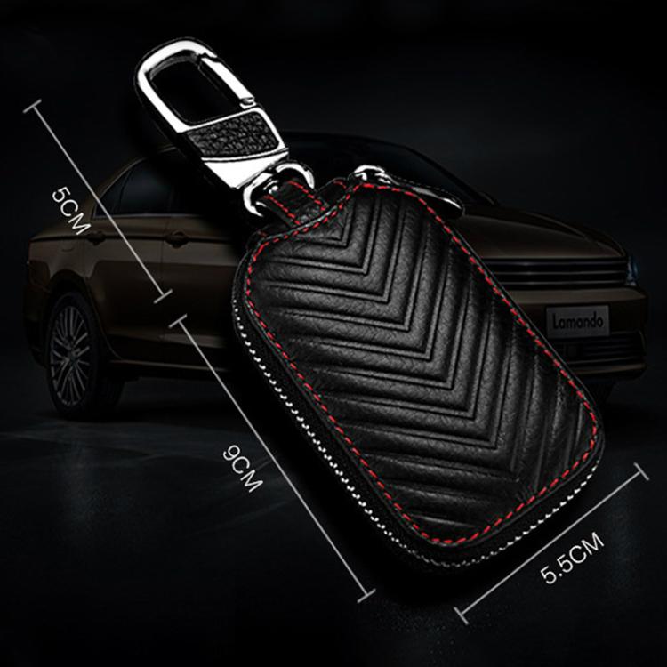Litchi Grain PU Leather Universal Car Key Case