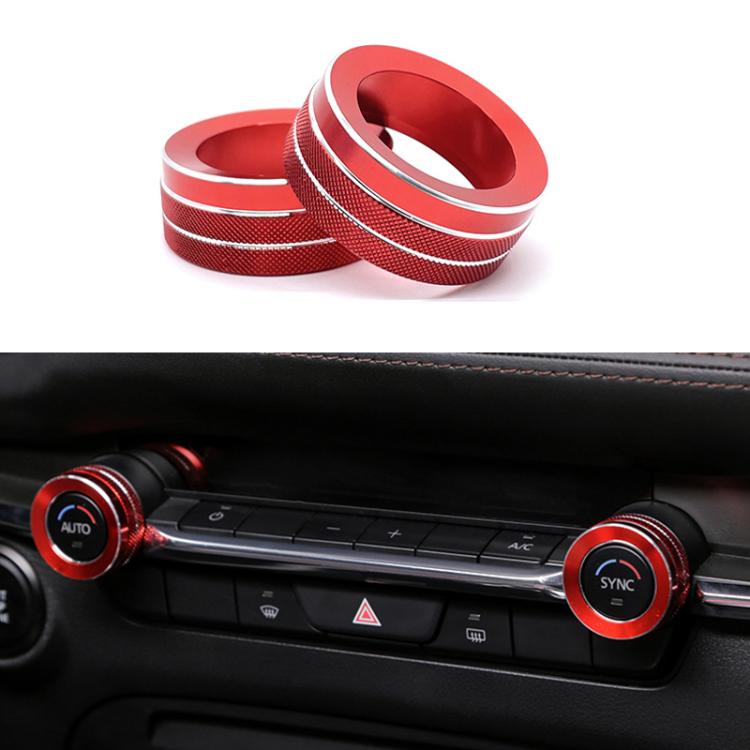 2pcs Multimedia / Central Control Knob Metal Decorative Ring