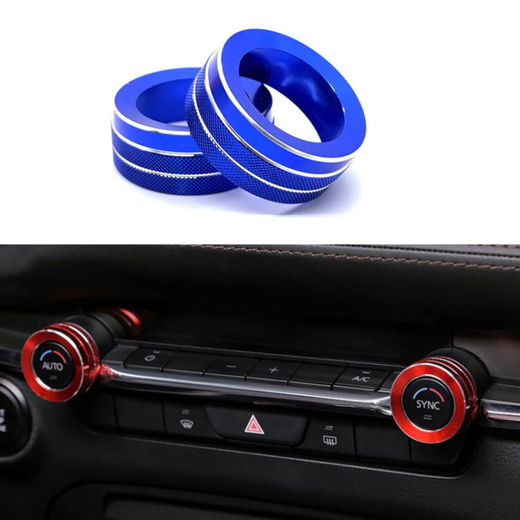2pcs Multimedia / Central Control Knob Metal Decorative Ring