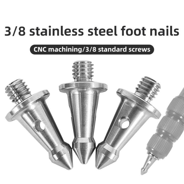BEXIN LS002 Stainless Steel Tripod Spikes with 3/8 Screw for DSLR Tripods and Monopods