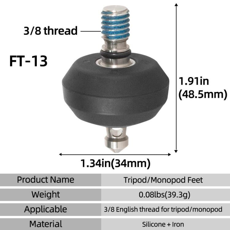 BEXIN FT-13 3/8 Screw Rubber Feet Pads Tripod Anti-Slip Foot Pad