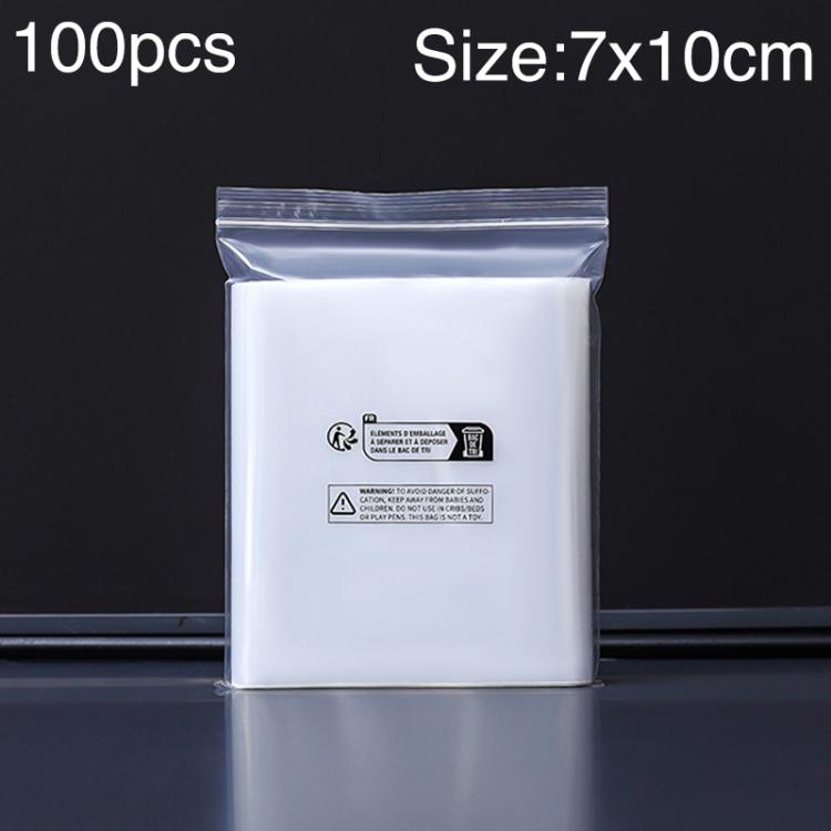 100pcs Double Layer Environmental Label Warning Printed Ziplock Bag