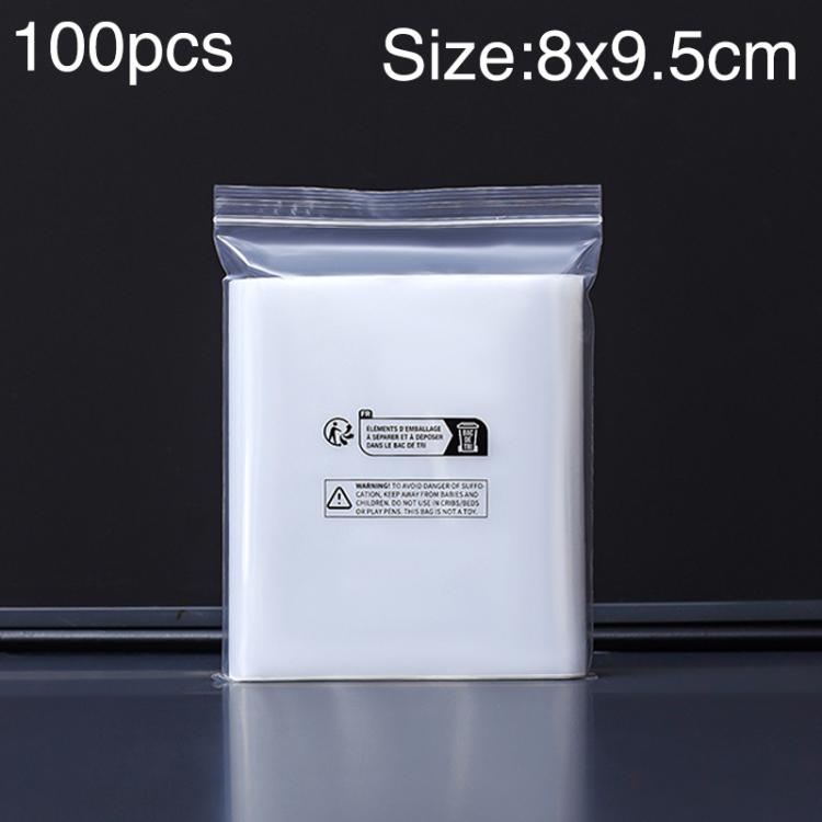 100pcs Double Layer Environmental Label Warning Printed Ziplock Bag
