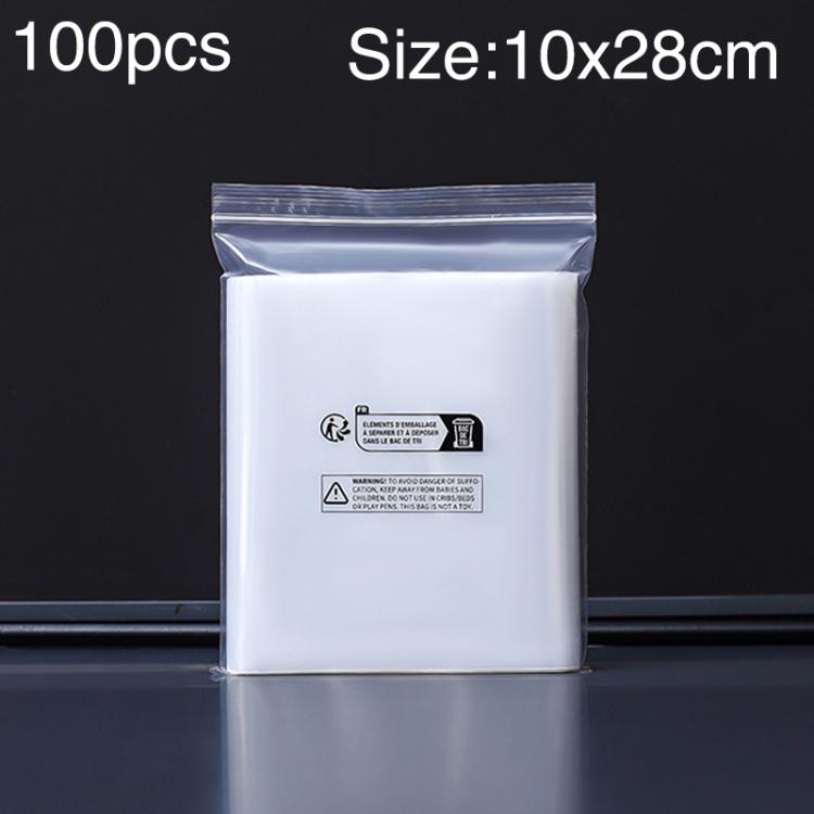100pcs Double Layer Environmental Label Warning Printed Ziplock Bag