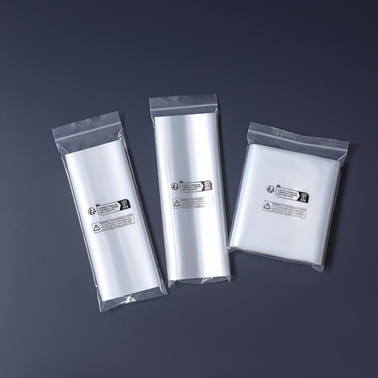 100pcs Double Layer Environmental Label Warning Printed Ziplock Bag