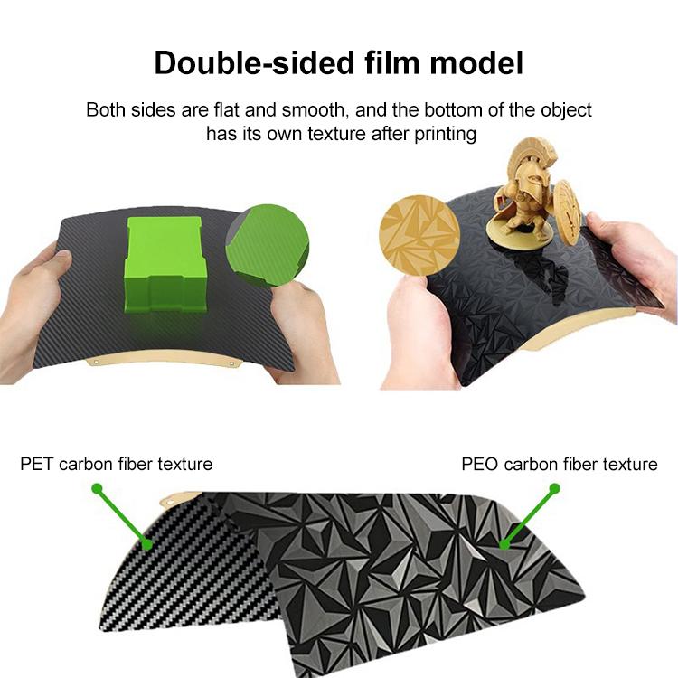 PET Carbon Fiber PEO Diamond Film Double-Sided 3D Printer Build Plate