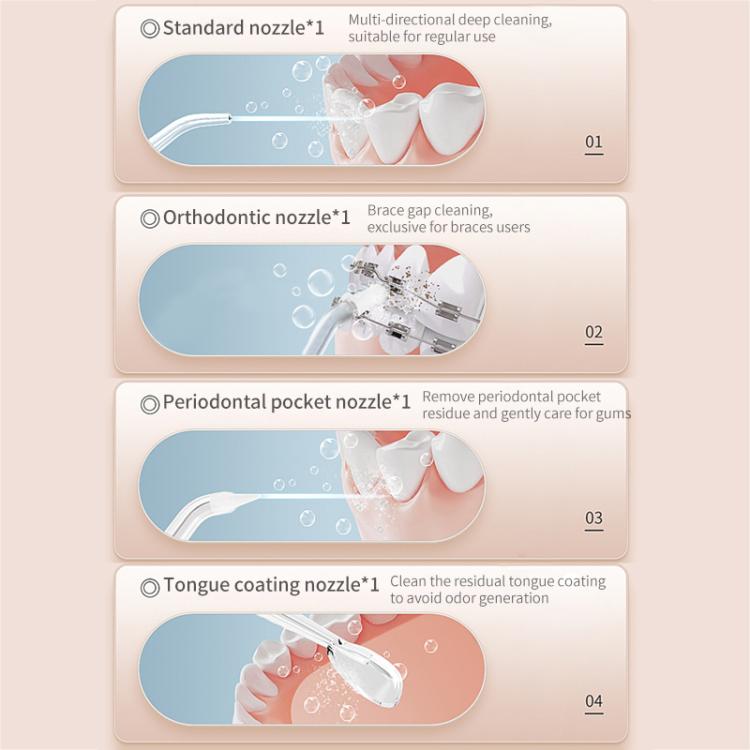 FY-B302 Smart Oral Teeth Irrigator Portable Retractable Electric Water Flosser, 200ml Water Tank