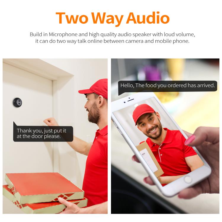 ESCAM C88 4.3 inch 1080P PIR Digital Door Viewer WiFi Video Doorbell Support Night Vision, Two-way Audio